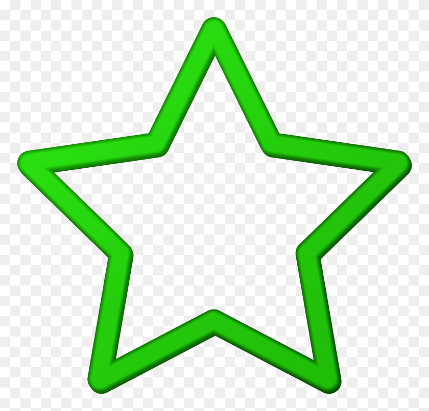 8000x7653 Зеленая Звезда Границы Png Клип - Звездная Граница Клипарт