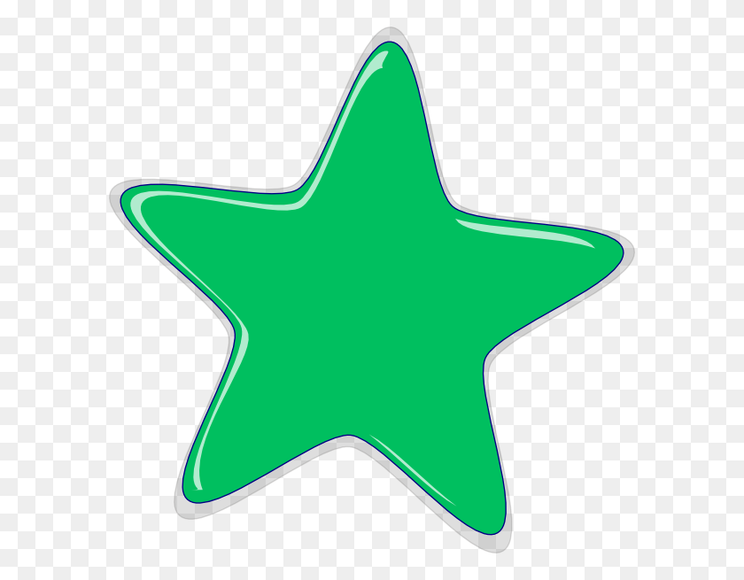594x595 Зеленая Звезда Картинки - Звезда Жизни Клипарт