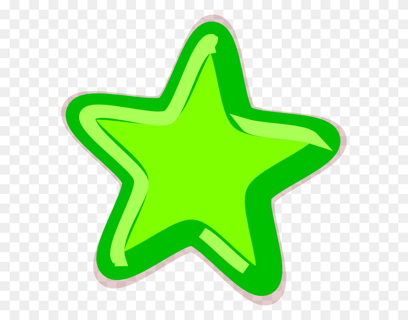 588x600 Green Star Clip Art - Green Star Clipart