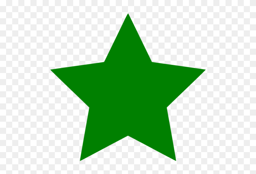 512x512 Green Star Icon - Star Sticker PNG