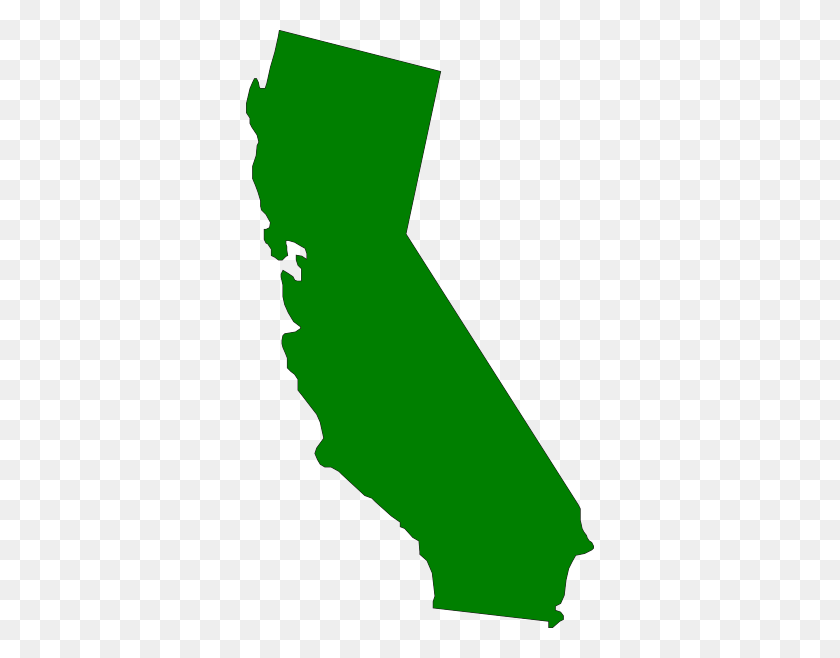 348x598 Green State California Png Clip Arts For Web - California State PNG