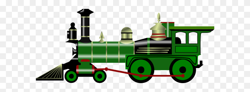 600x251 Green Steam Train Clip Art - Steam Engine Clipart
