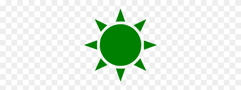256x256 Icono De Sol Verde - Icono De Sol Png