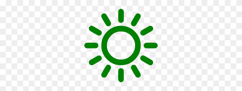 256x256 Green Sun Icon - Sun Icon PNG