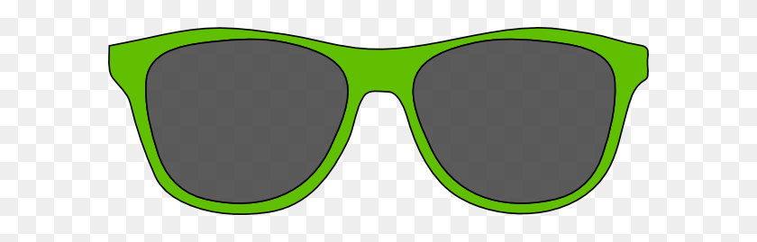 600x209 Green Sunglasses Cliparts - Aviator Glasses Clipart