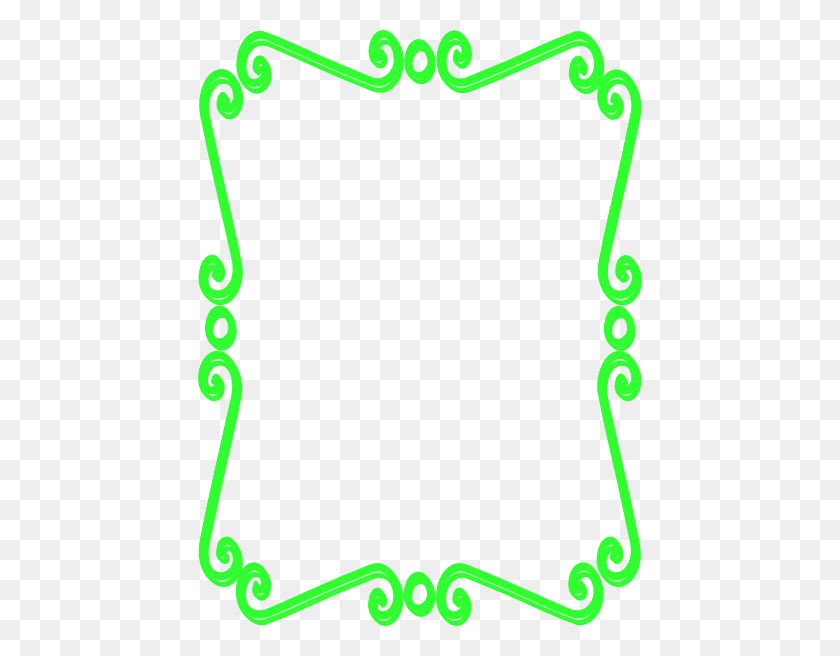 444x596 Green Swirl Clip Art - Math Border Clipart