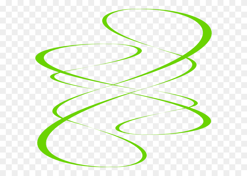 600x540 Green Swirl Clip Art - Monday Clipart