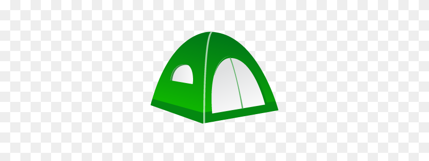 256x256 Зеленая Палатка Png Клипарт