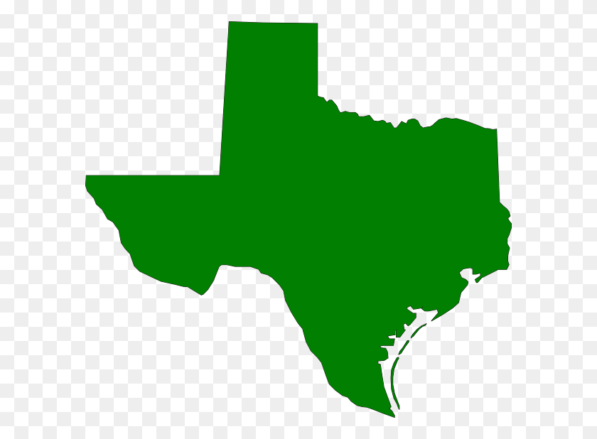 600x558 Зеленый Штат Техас Png Клипарт Для Интернета - Контур Штата Техас Png