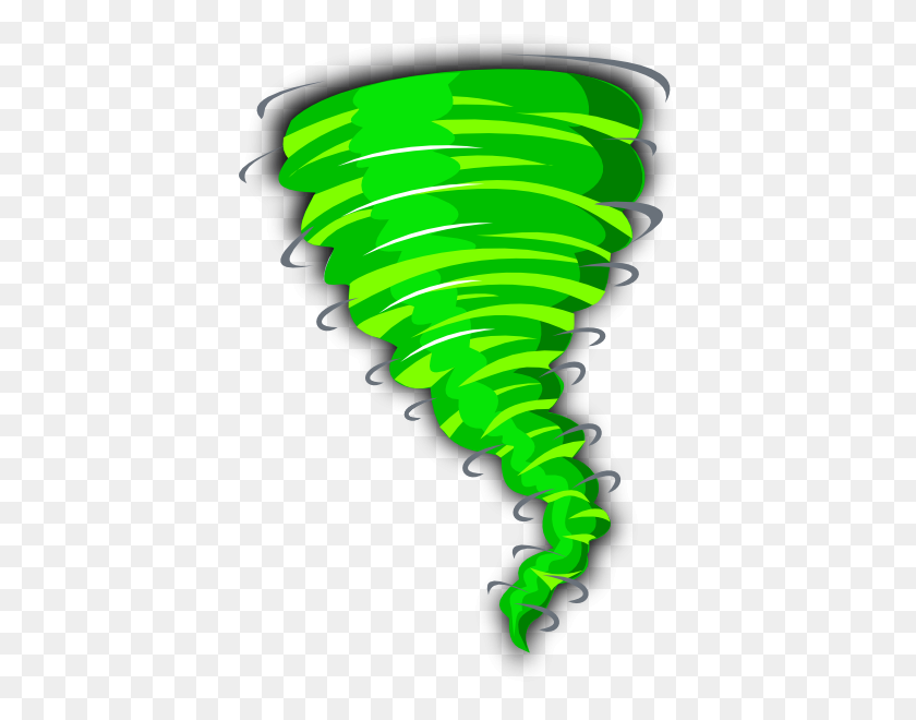 402x600 Green Tornado Clip Art - Twister Clipart