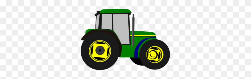 299x207 Green Tractor Clip Art - Farm Tractor Clipart