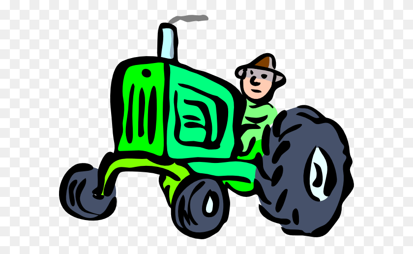 600x456 Клипарты Зеленые Тракторы - Трактор John Deere Клипарт