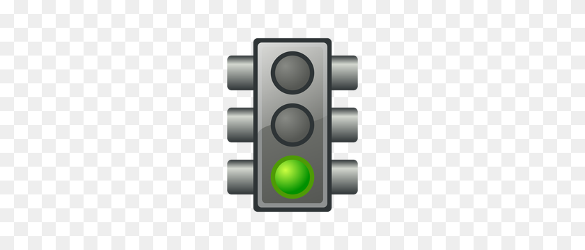300x300 Green Traffic Light Clip Art Free - Stoplight Clipart
