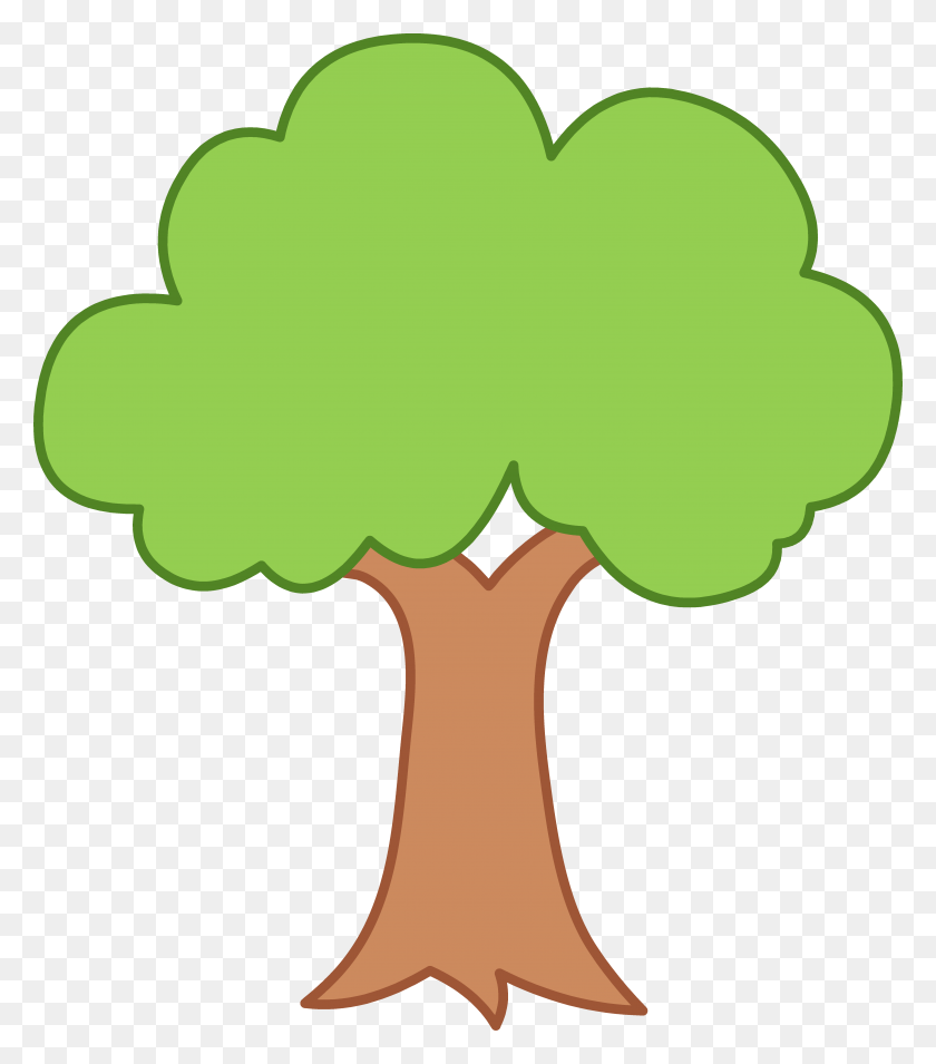 5548x6372 Green Tree Clipart - Simple Tree Clipart