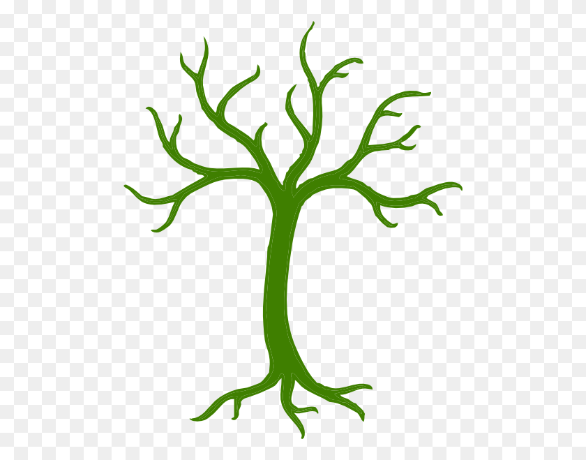 486x599 Зеленое Дерево Без Листьев Png Клипарт Для Интернета - Листья Деревьев Png