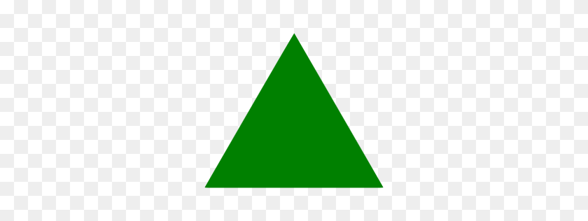 256x256 Значок Зеленый Треугольник - Закругленный Треугольник Png