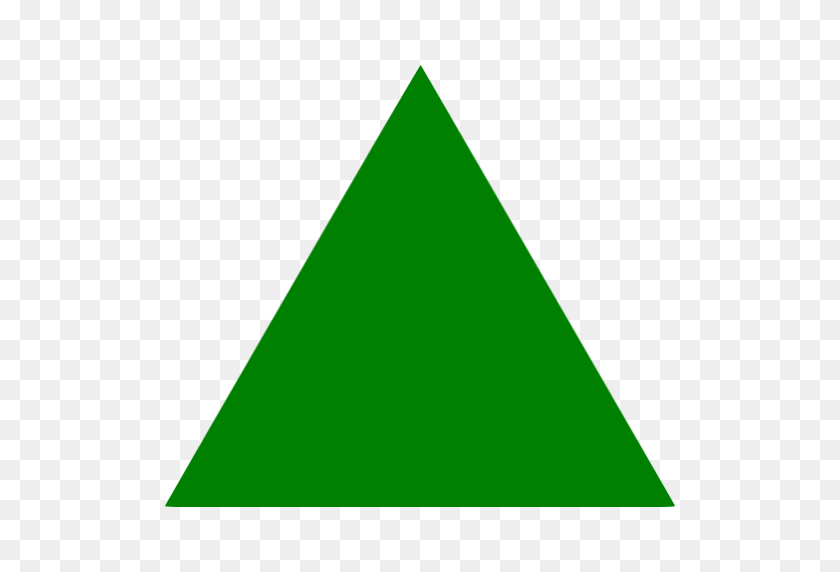 512x512 Icono De Triángulo Verde - Triángulo Png
