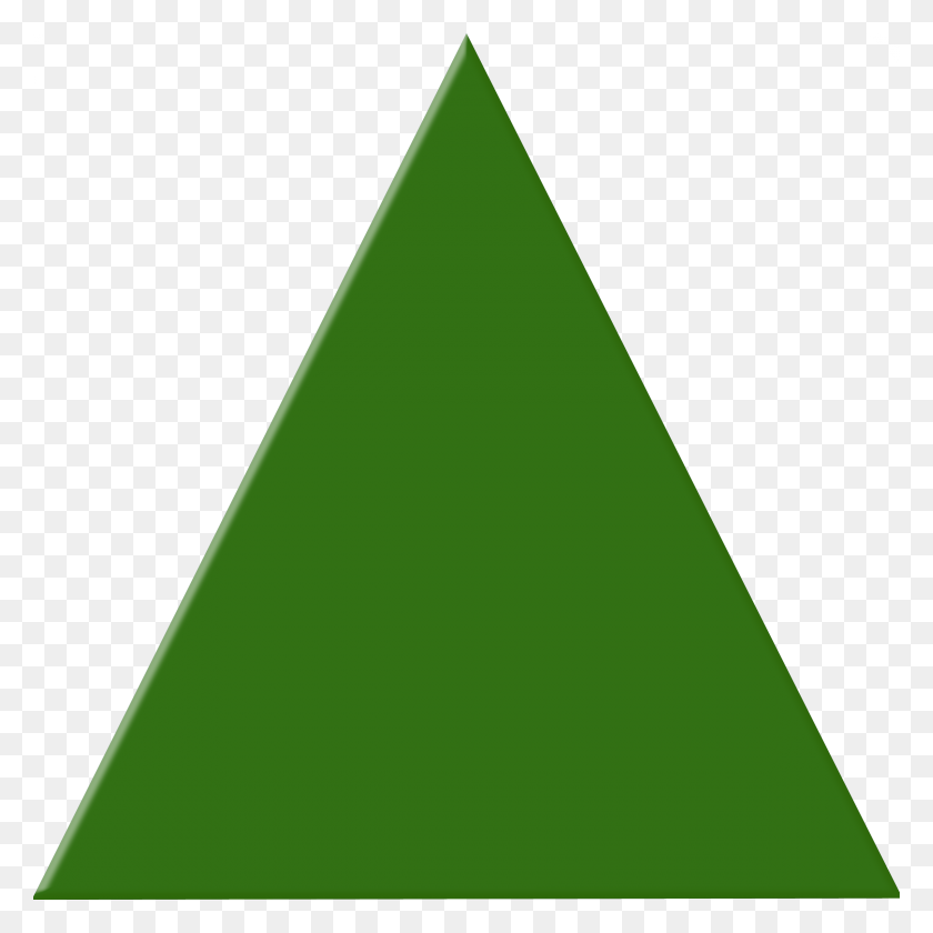 2400x2400 Triángulo Verde De La Imagen - Triángulo Png