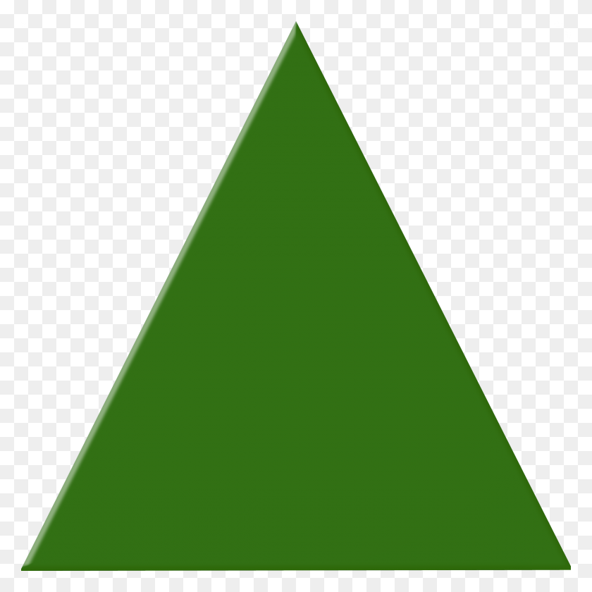 2400x2400 Green Triangle Image - Triangle PNG