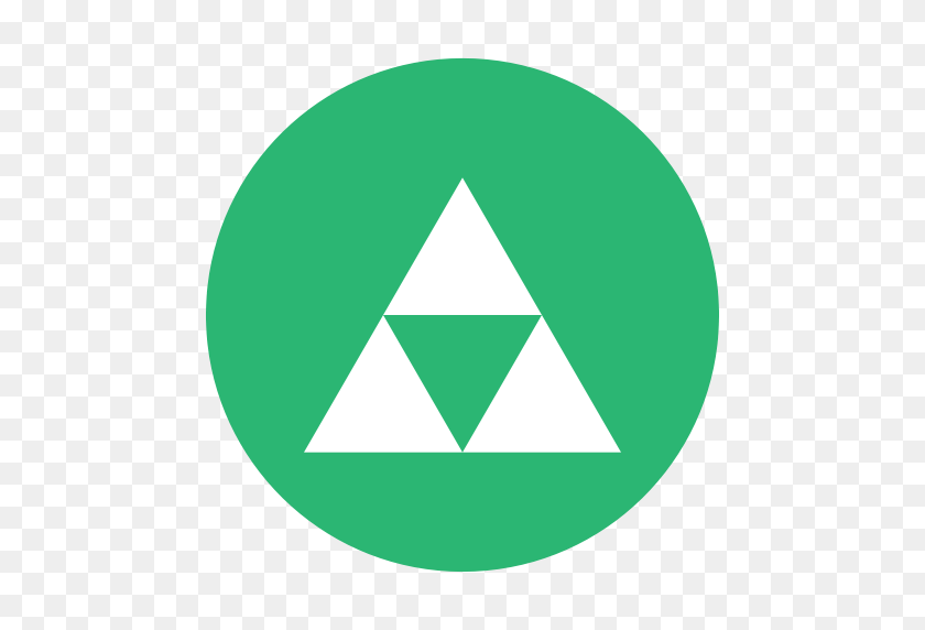 512x512 Зеленый, Triforce, Значок Zelda - Triforce Png
