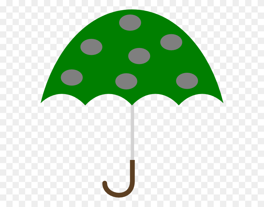 582x600 Green Umbrella Clip Art - Umbrella Clipart