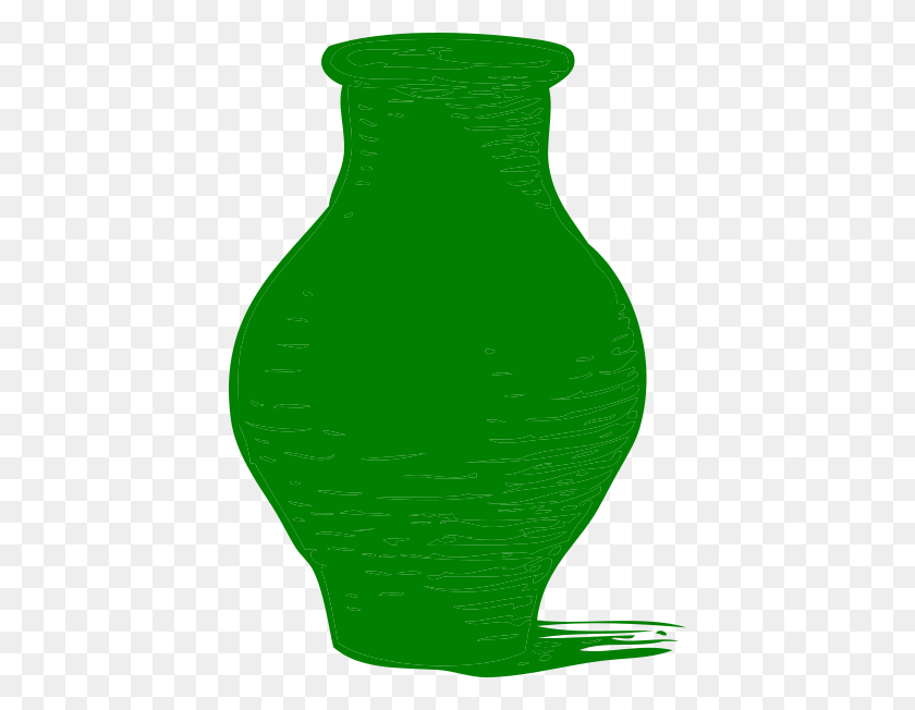 420x592 Green Vase Clip Art - Vase Clipart