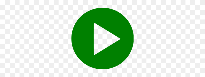 256x256 Green Video Play Icon - Play Icon PNG