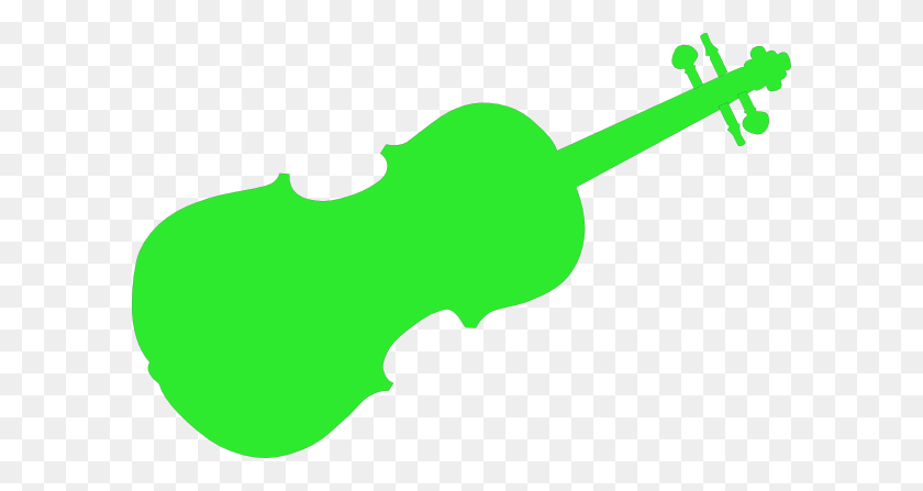 600x387 Green Violin Clip Art - Violin Clipart