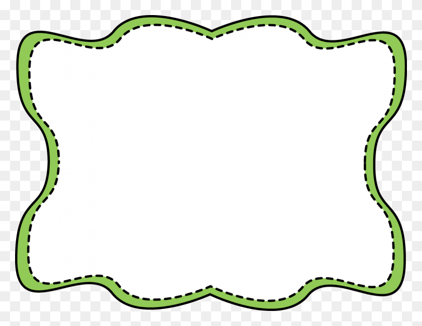 1162x878 Green Wavy Border Clipart - Curly Q Clipart