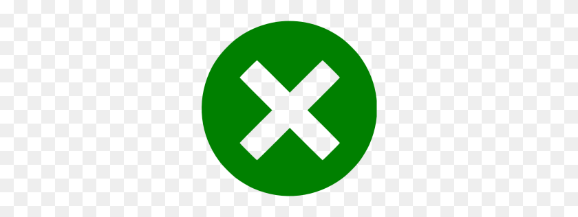 256x256 Green X Mark Icon - X Icon PNG