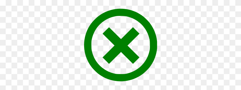 256x256 Green X Mark Icon - X Mark PNG