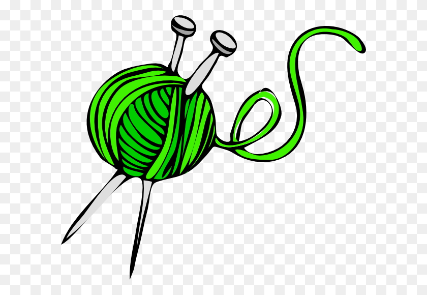 600x520 Green Yarn Clip Art Free Vector - Spool Of Thread Clipart
