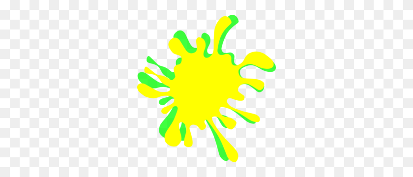 282x300 Green Yellow Clip Art - Yellow Splash PNG