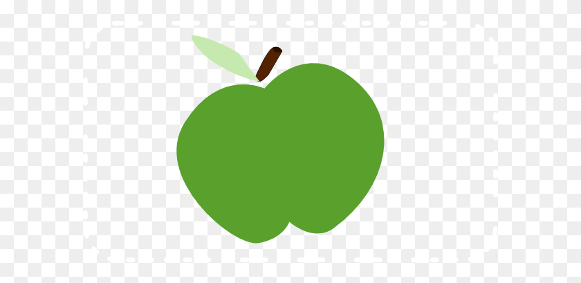 600x349 Зеленое Яблоко Картинки - Логотип Apple Клипарт