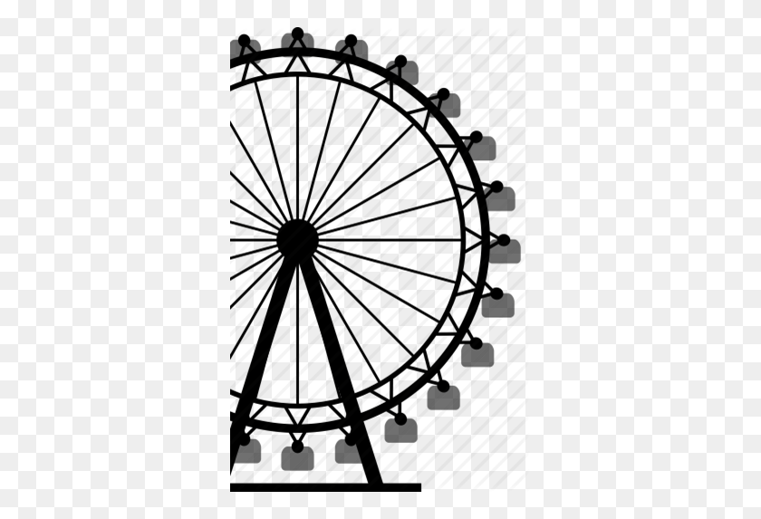 331x513 Greene County Youth Fair - Ferris Wheel Clipart Black And White