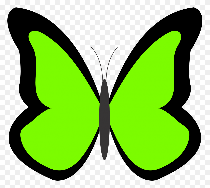 1969x1750 Зеленоватый Клипарт - Мультяшная Бабочка
