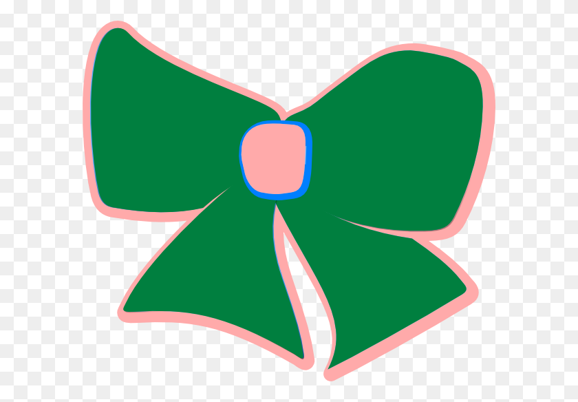 600x524 Greenpink Bow Png Clip Arts For Web - Pink Bow Clipart