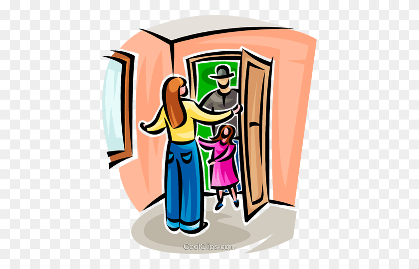 431x480 Greeting Family - Greeting Clipart
