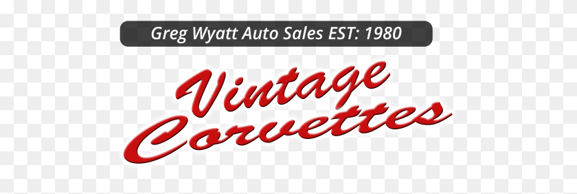507x222 Greg Wyatt Auto Sales - Corvette Logo PNG