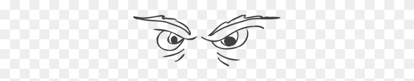299x105 Grey Angry Eyes Clip Art - Angry Eyes Clipart