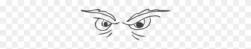 300x105 Grey Angry Eyes Png Clip Arts For Web - Angry Eyes PNG