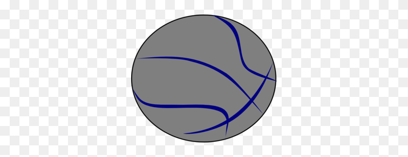 300x264 Grey Blue Basketball Clip Art - Basketball Logo Clipart