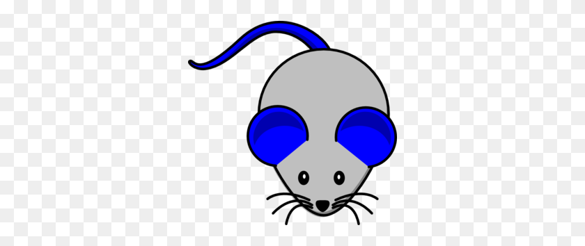 300x294 Grey Blue Mouse Clip Art - Knockout Clipart