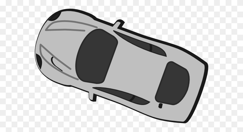 600x396 Серый Автомобиль Клипарты - Вид Сверху Автомобиль Клипарт