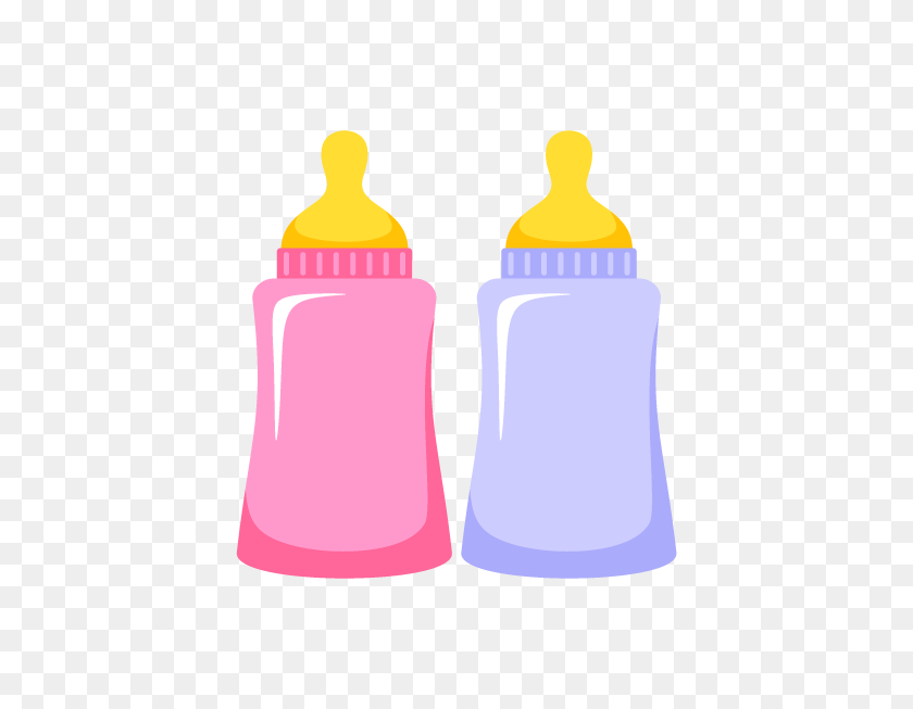 458x593 Grey Clipart Baby Bottle - Pink Baby Bottle Clipart