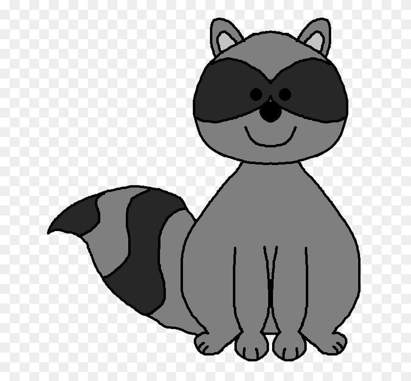 661x718 Grey Clipart Racoon - Gray Cat Clipart