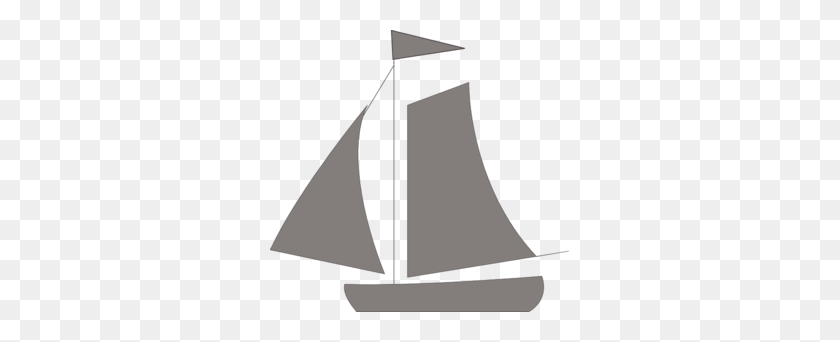 299x282 Grey Clipart Sailboat - Yacht Clipart Black And White