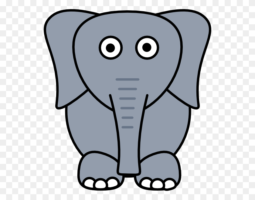 552x599 Grey Elephant Cliparts - Elephant Trunk Up Clipart