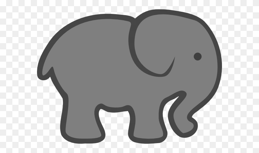 600x436 Grey Elephant Mom Baby Clip Art - Mother And Baby Clipart