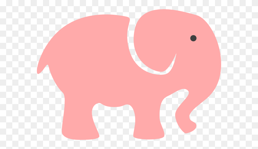 600x427 Grey Elephant Mom Babypink Clip Art - Pink Elephant Clipart